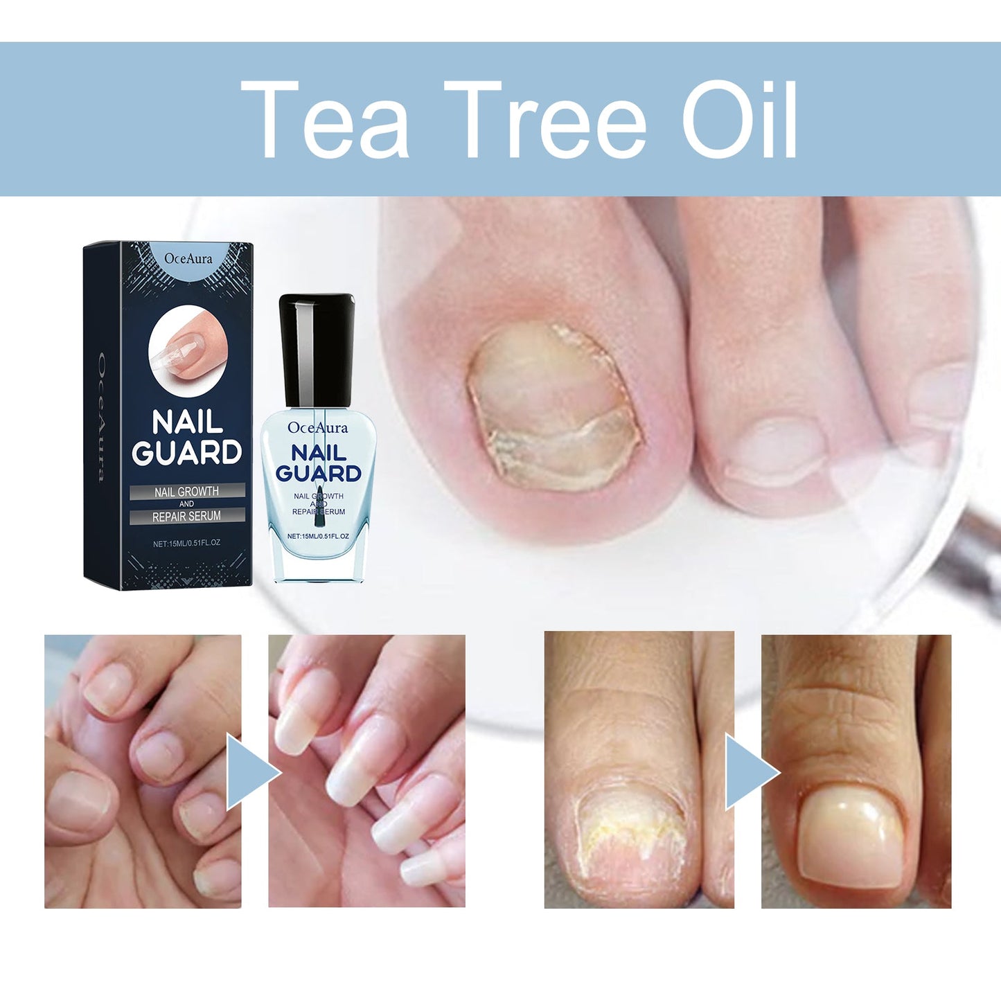 OceAura Nail Care Solution Gently Cleanses And Nourishes Nails And Nails