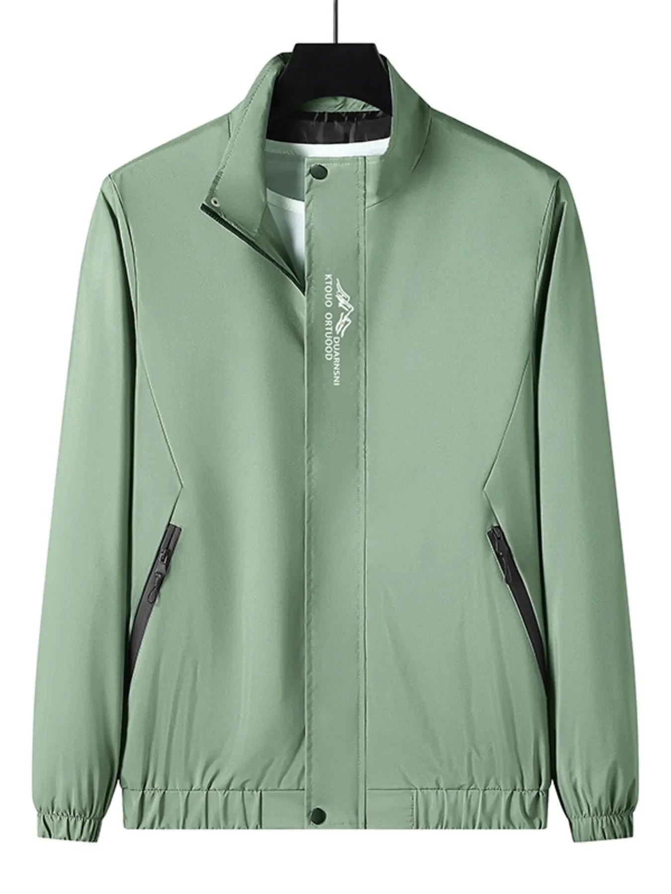 Men's Plus Size Zip Up Long Sleeve Jacket