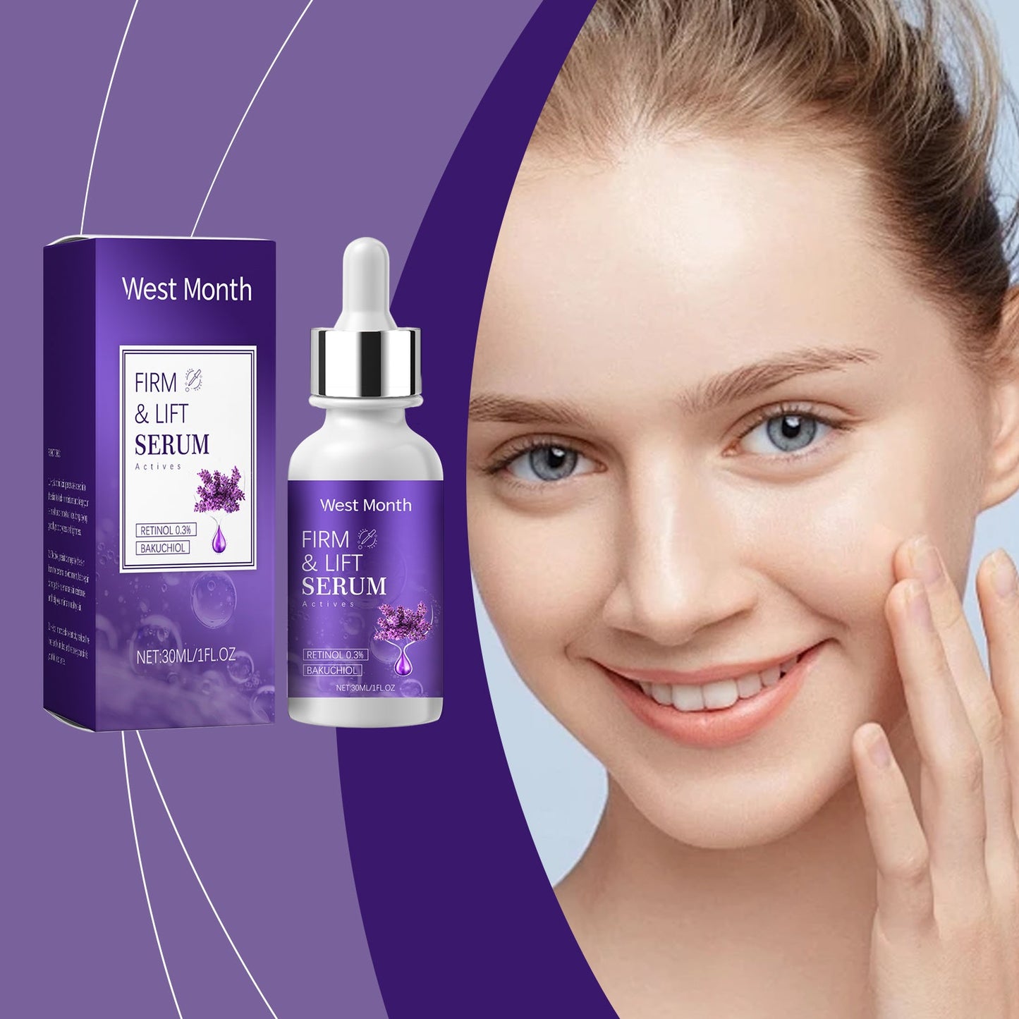 West&Month Retinol Firming Serum, Soothing, Hydrating And Rejuvenating Skin Care Serum