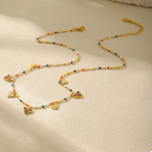 18K Gold-Plated Heart Charm Necklace