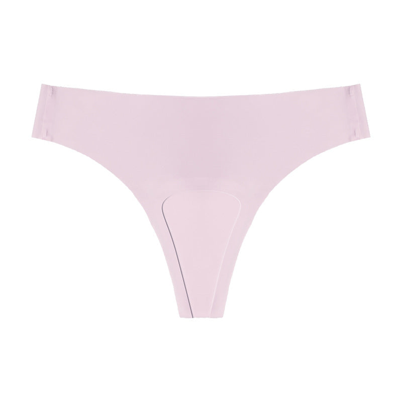 Plus-size Ice-silk Seamless Womens Sports Yoga Panties