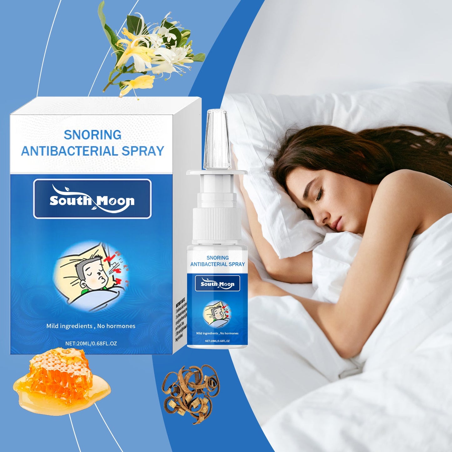 South Moon Snore Care Spray Mild Nasal Cleansing Spray Nose Care