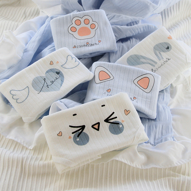 Girl Panties Secondary Anime Mid Waist Cotton Briefs