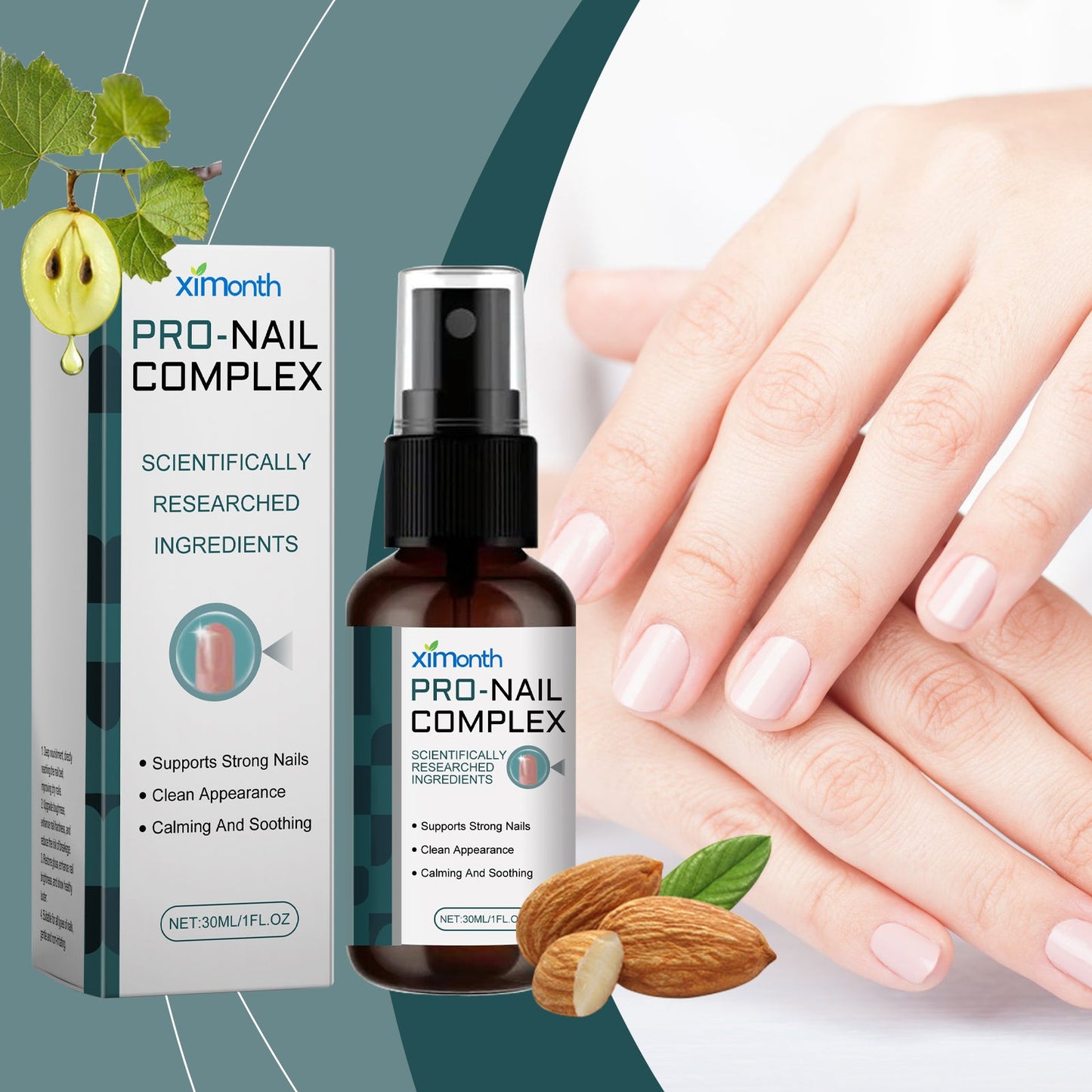Ximonth Nail Care Spray Hand, Foot And Gray Nails Gentle Repair Bright Nails Soft Nails Moisturizing Treatment