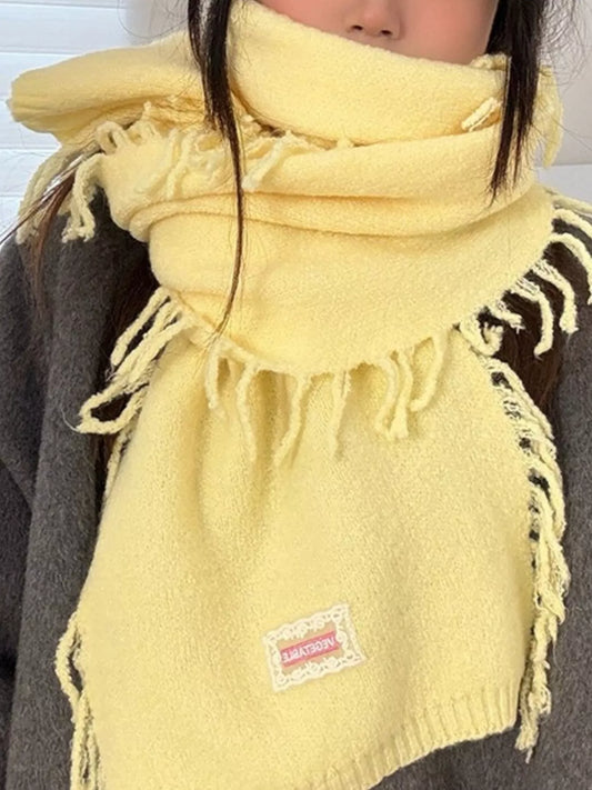 Knitted Fringe Scarf