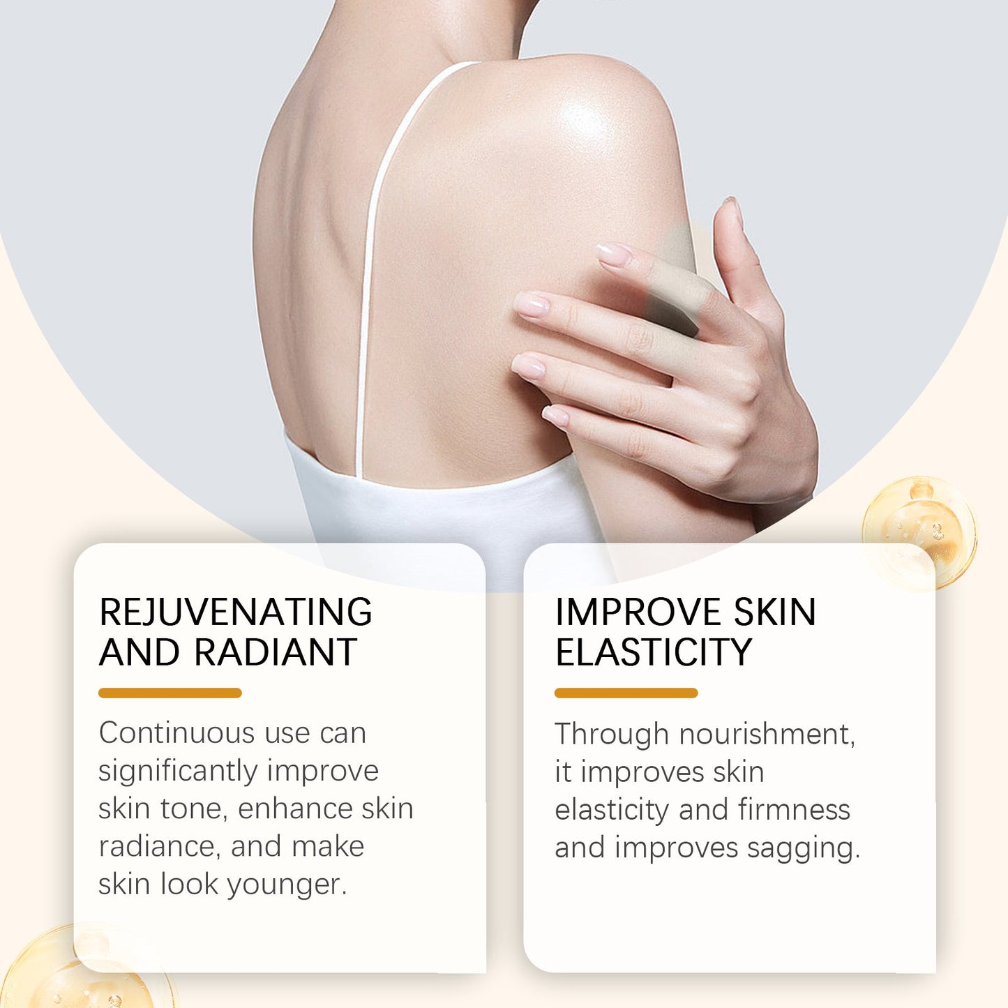 OUHOE Body Skin Smoothing Moisturizer, Moisturizing Hydrating Elastic Soft Body Care Firming Cream