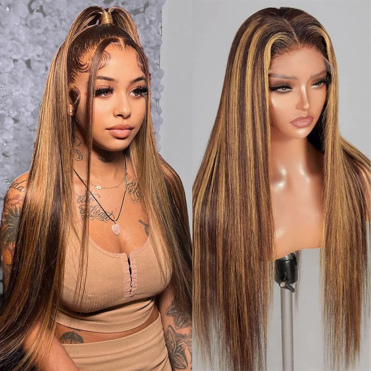 4x4 Lace Straight Human Hair Wig Density