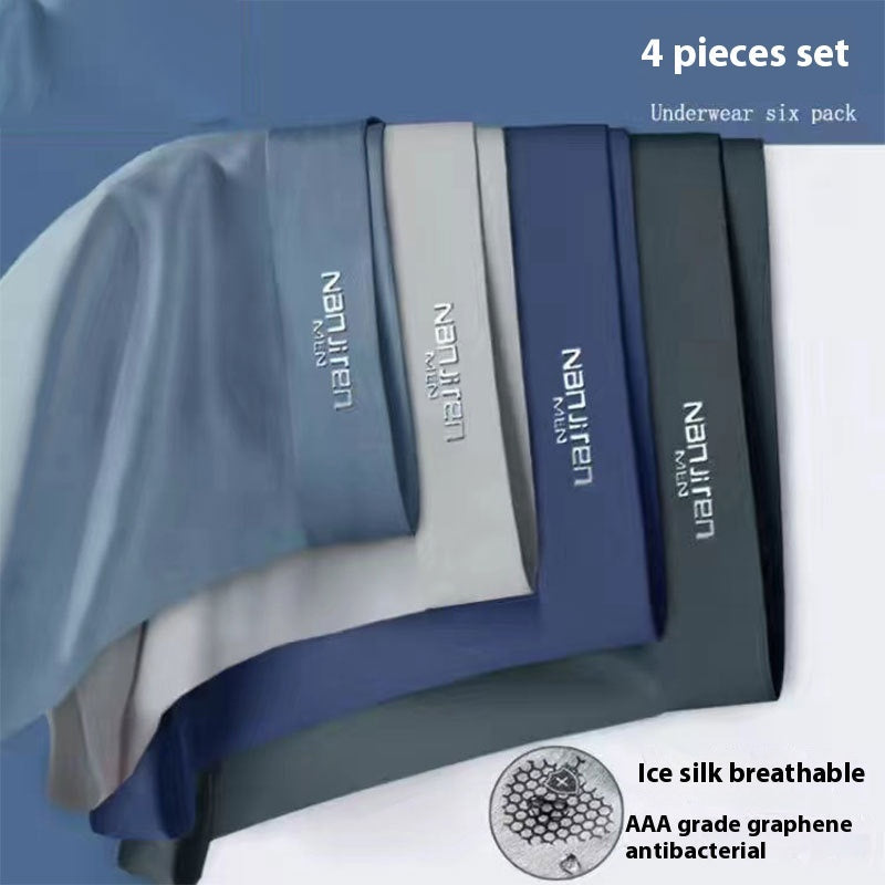 Ice Silk Men's Boyshorts Graphene Antibacterial