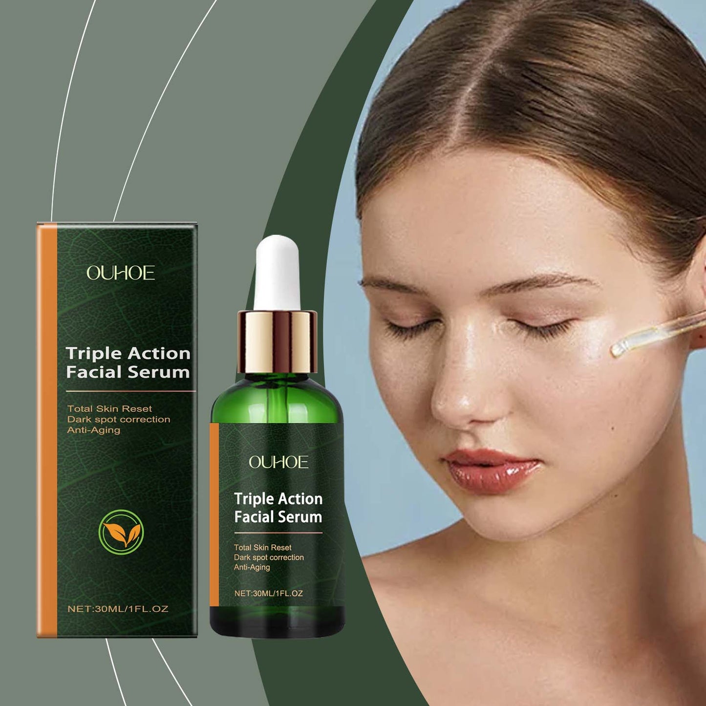 OUHOE Facial Essence, A Firming, Hydrating, Moisturizing And Brightening Daily Facial Care Serum