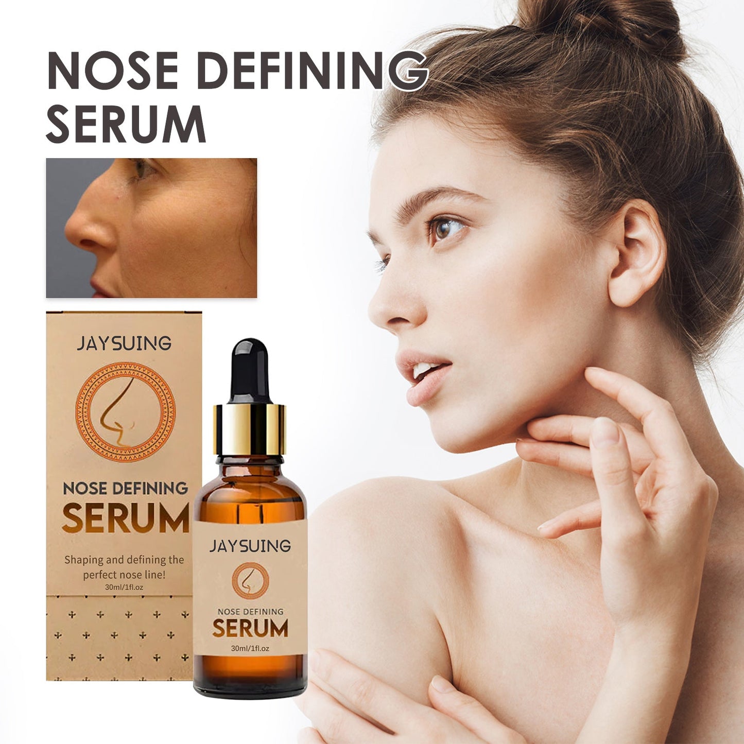 Jaysuing Nose Setting Serum, Nose Firming Massage Nose Straightening And Lifting Nose Bridge Beauty Nose Serum