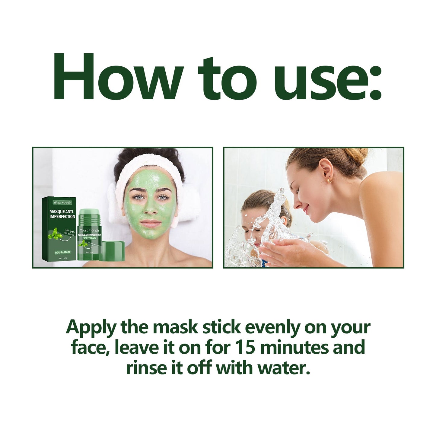 West Month Masque Anti-Imperfection, Clean And Repair Acne Seal Oil Control Solid Mask