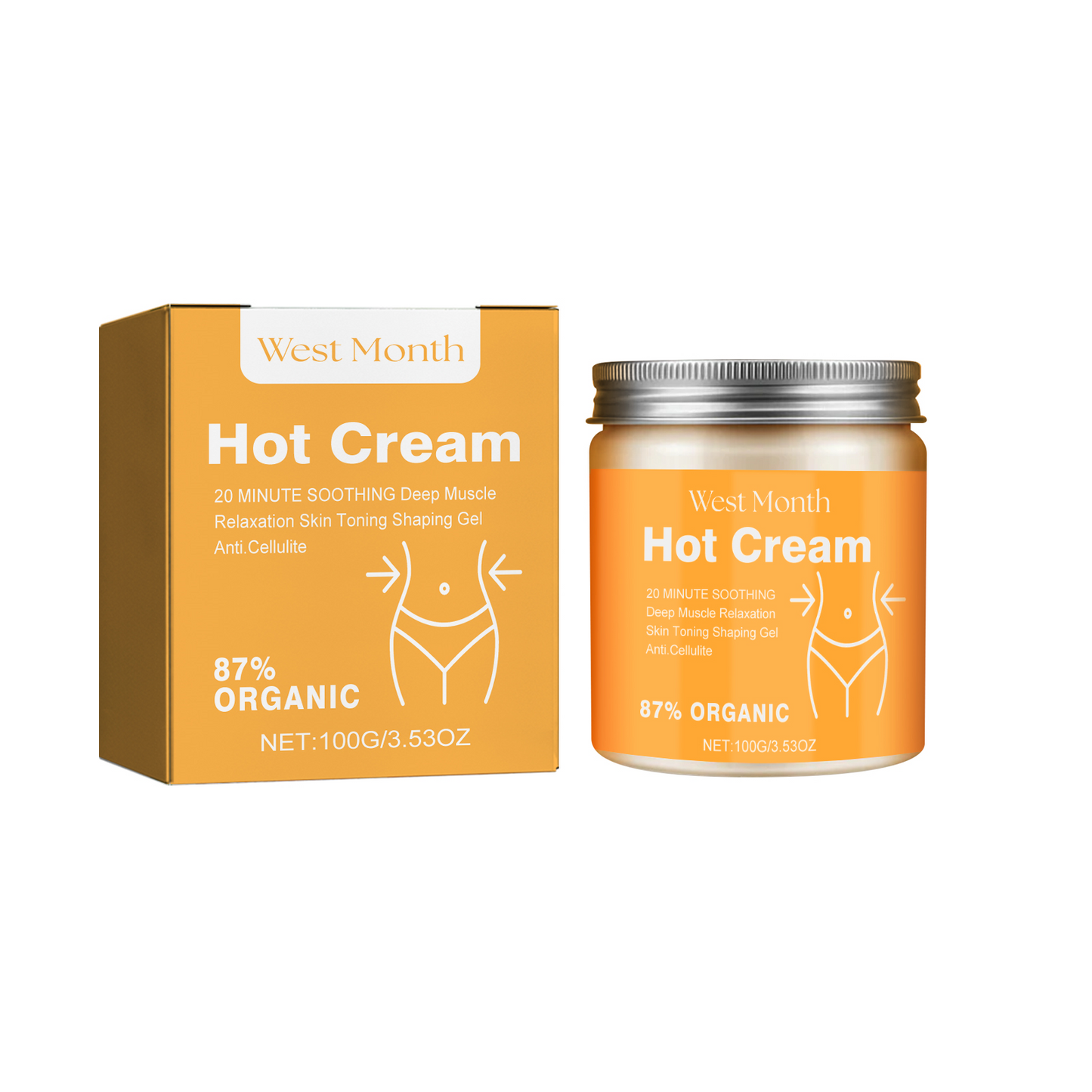 West&Month Body Care Cream, Massage Skin Legs Arms Waist Body Firming Cream