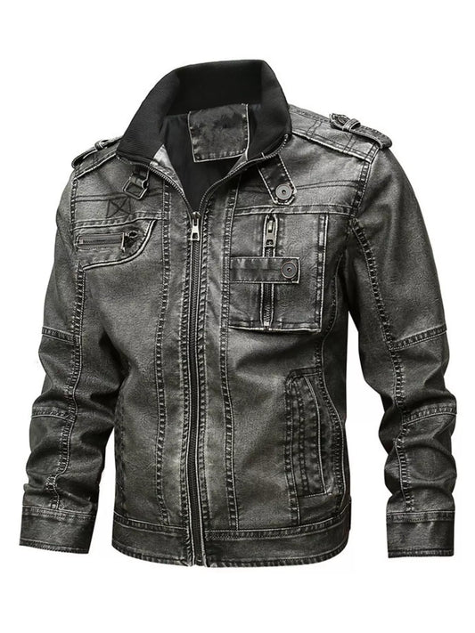 Men's Full Size Zip Up Long Sleeve Jacket Plus Size