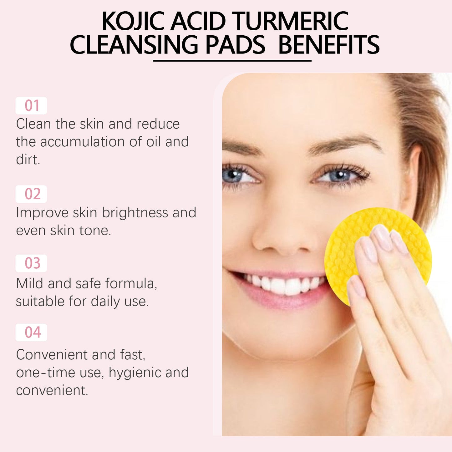 Eelhope Turmeric Cleansing Pad Gently Cleanses Facial Skin And Hydrates And Moisturizes Skin Care Cleansing Pad