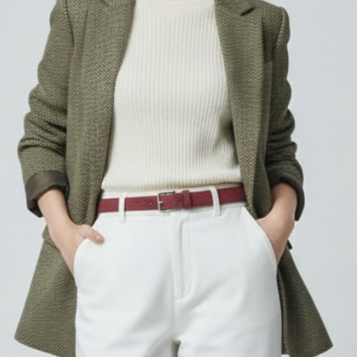 Classic Silver Buckle Belt