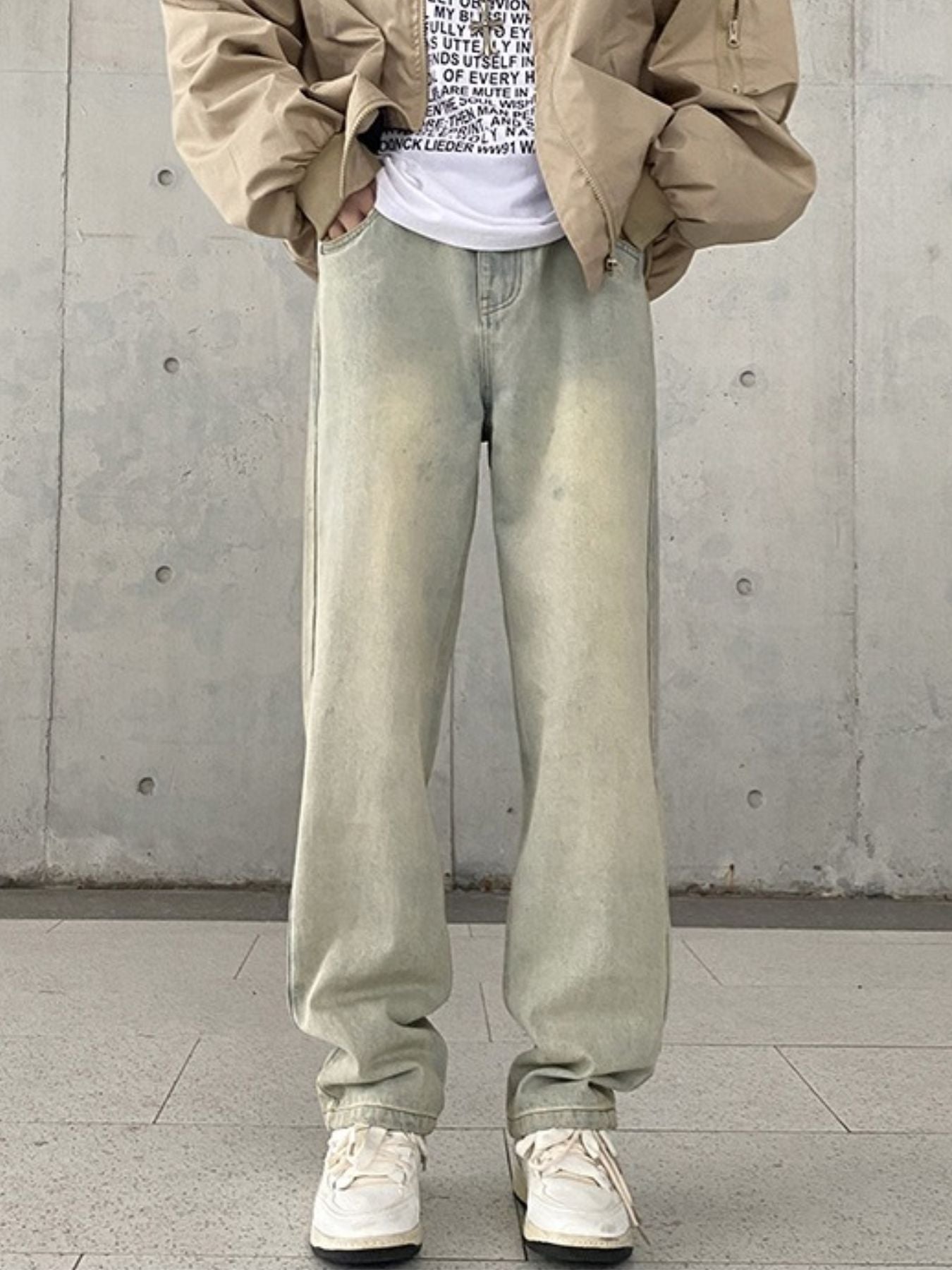 Men's Full Size Wide Leg Jeans Plus Size