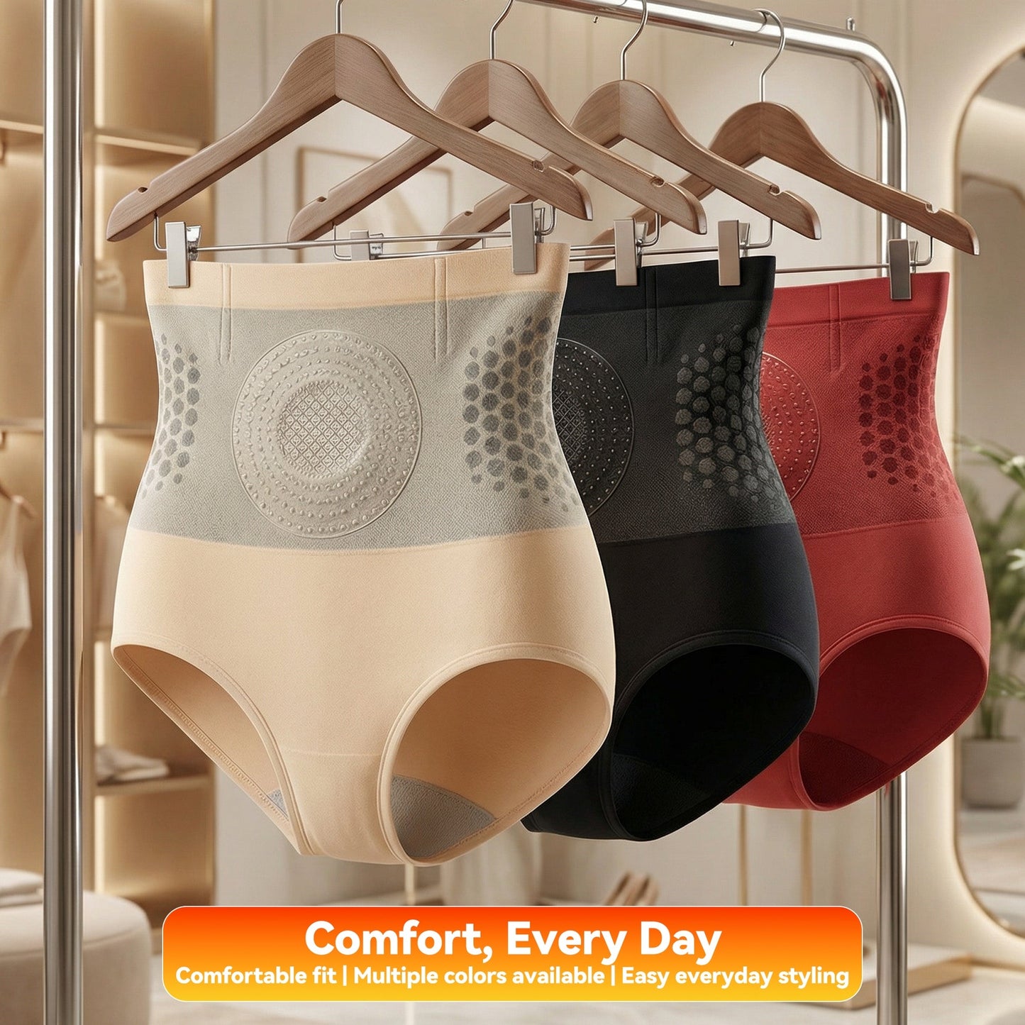 Seamless No Ride-Up Underwear - 360 Breathable & Double-Layer Crotch Panties