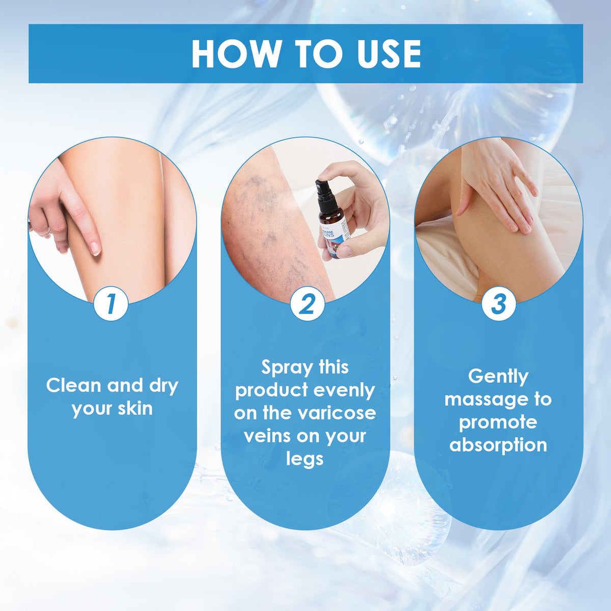 30ml Varicose Vein Spray Multi-Purpose Knee And Leg Care Spray Promote Blood Circulation