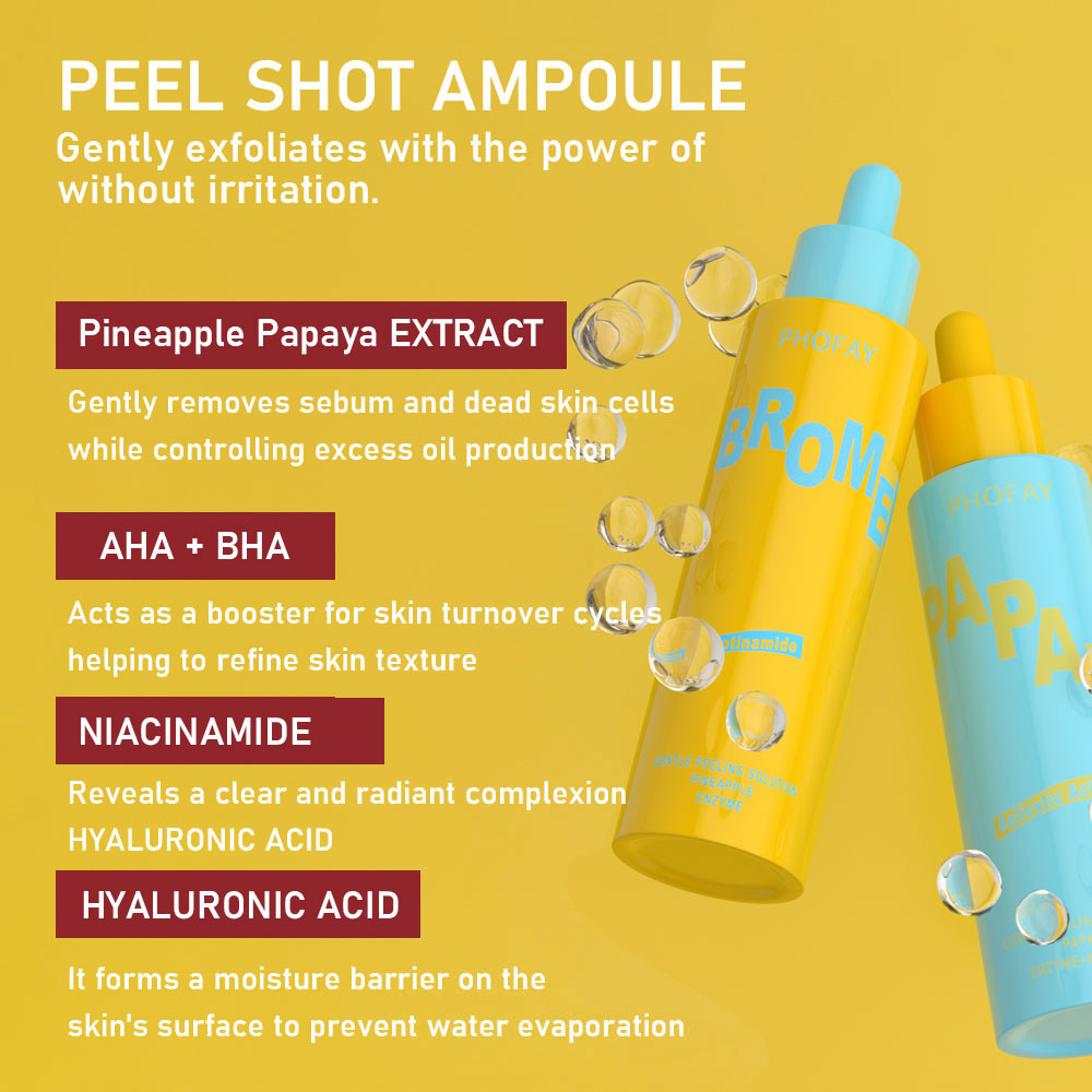 Phofay Gentle Peeling Solution – Papaya Enzyme AHA BHA