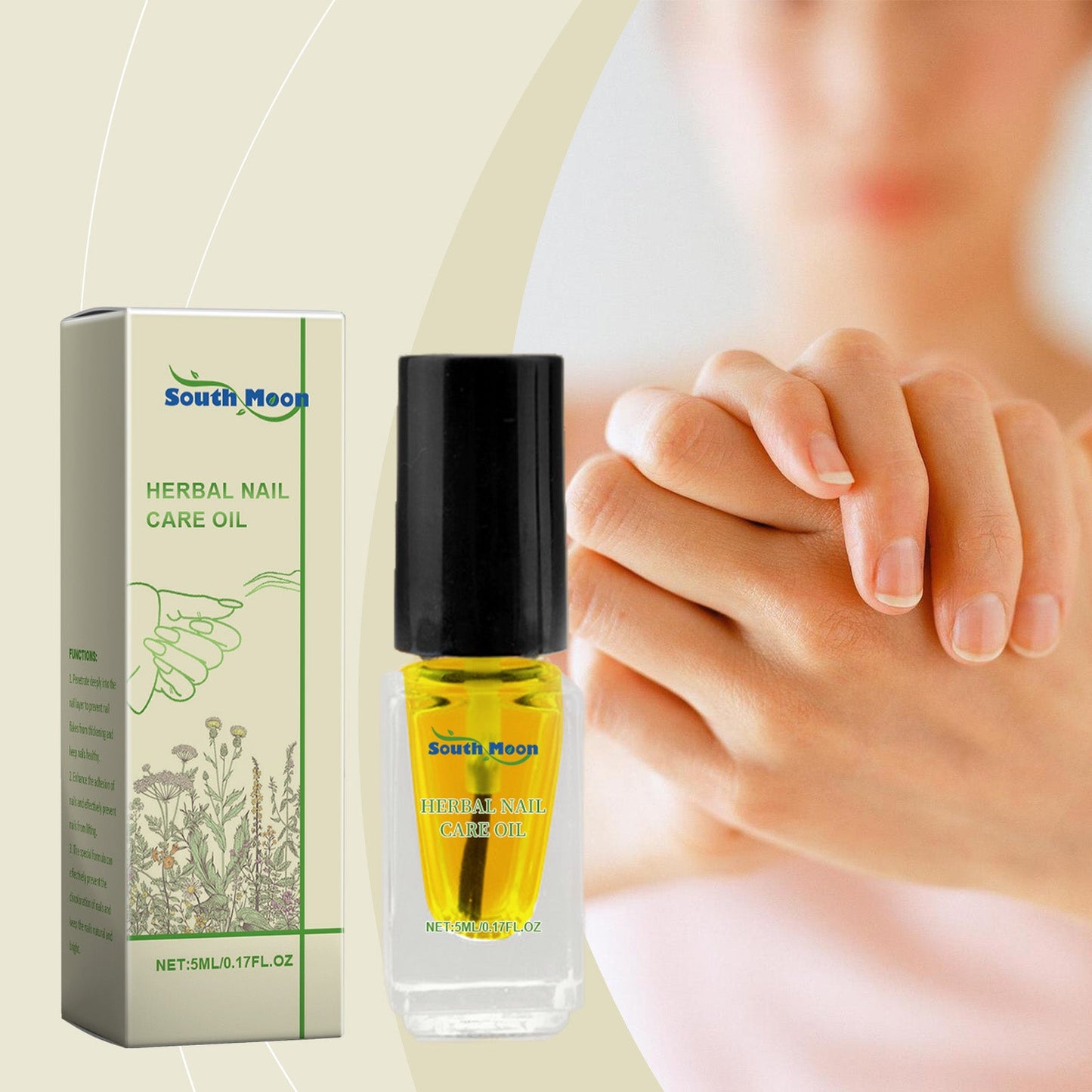 South Moon Herbal Nail Care Oil, Care And Nourish The Nail Cuticles Luster Daily Nail Care Solution