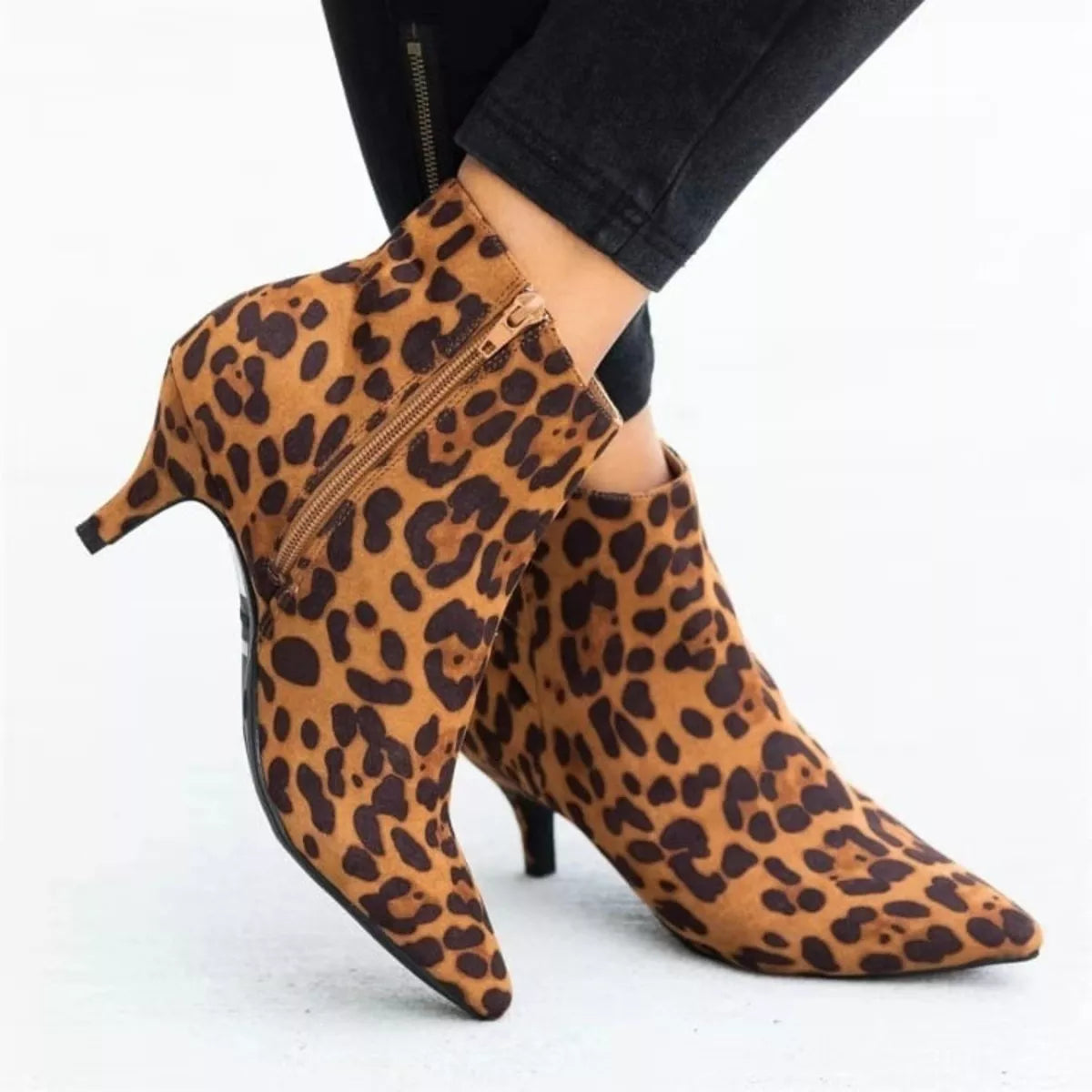Point Toe Kitten Heels Boots