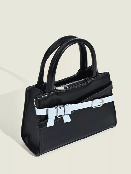 Bow Decor Top Handle Handbag