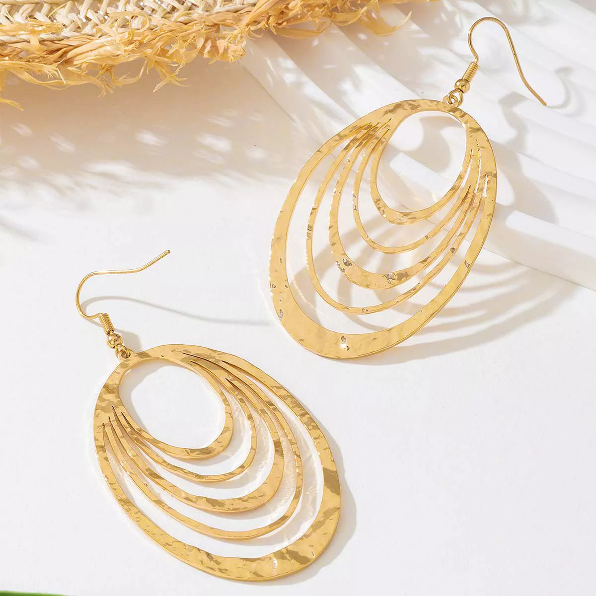 18K Gold-Plated Layered Hoop Earrings