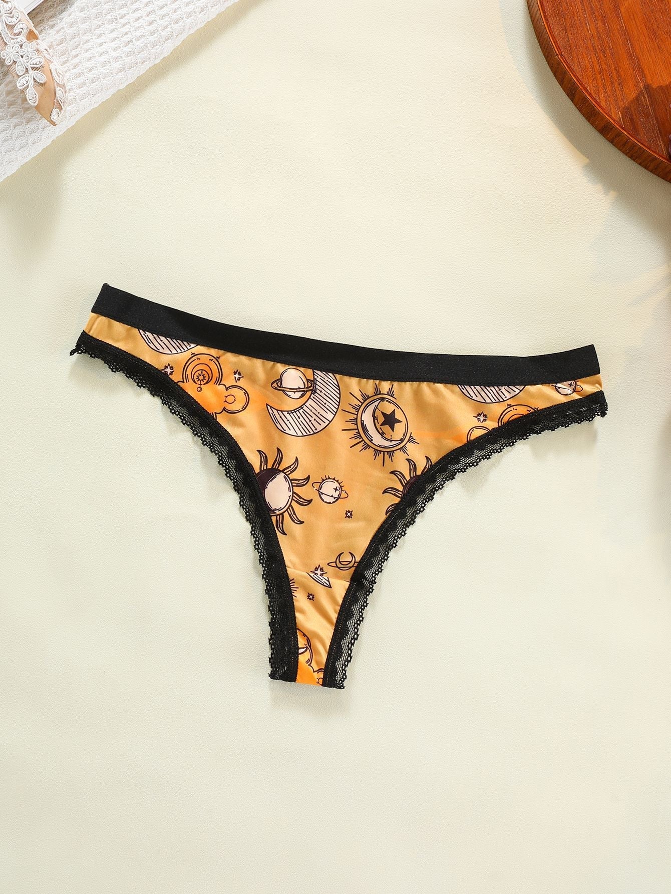 Plus-size Lace-trimmed Low-rise Seamless Floral-print Womens Panties