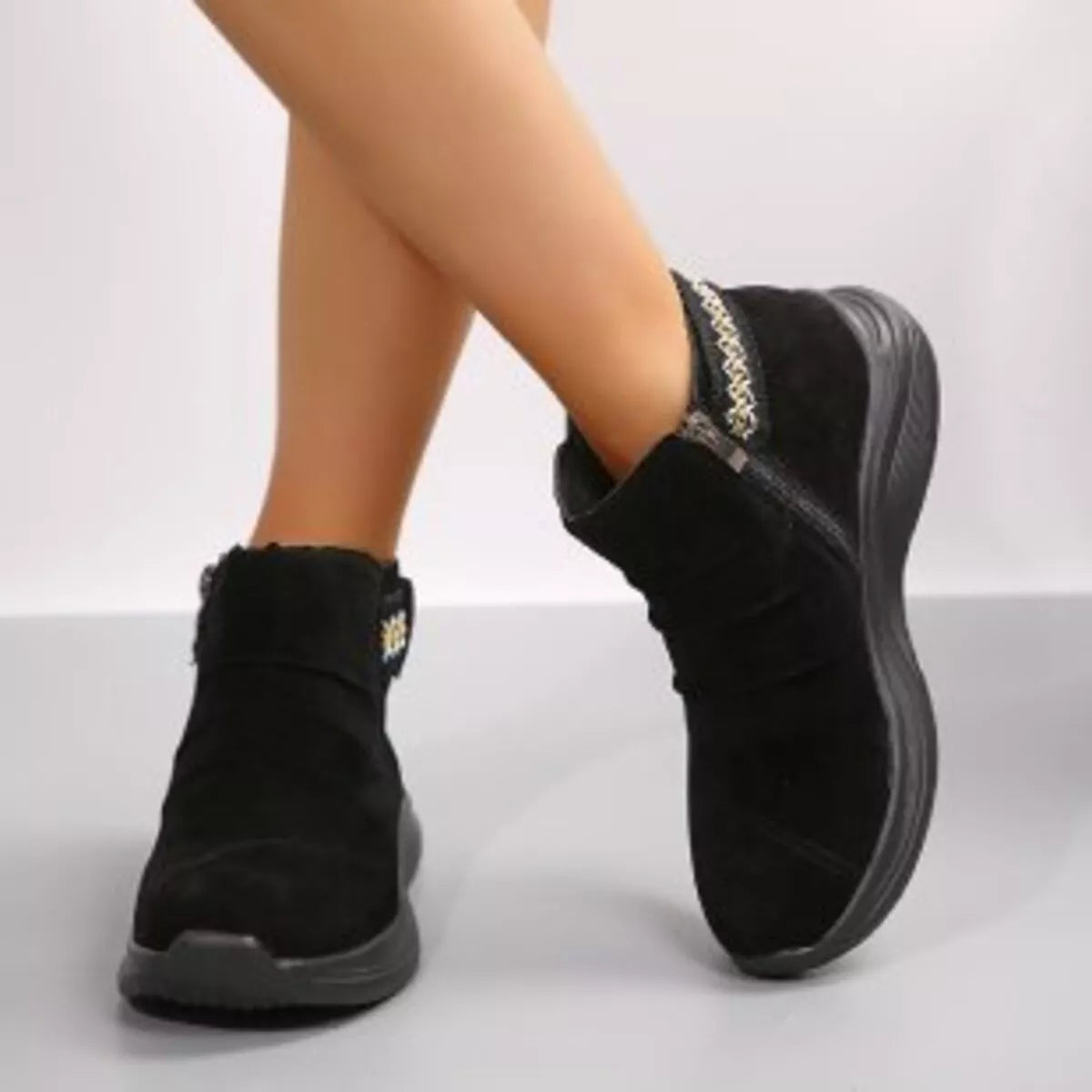 Round Toe Platform Boots