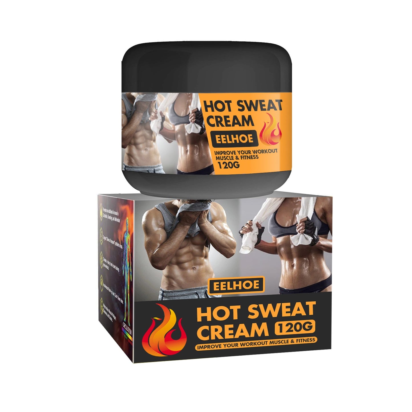 EELHOE Body Sculpting Abs Cream, Exercise Strengthen Muscles Fitness Body Sculpting Cream