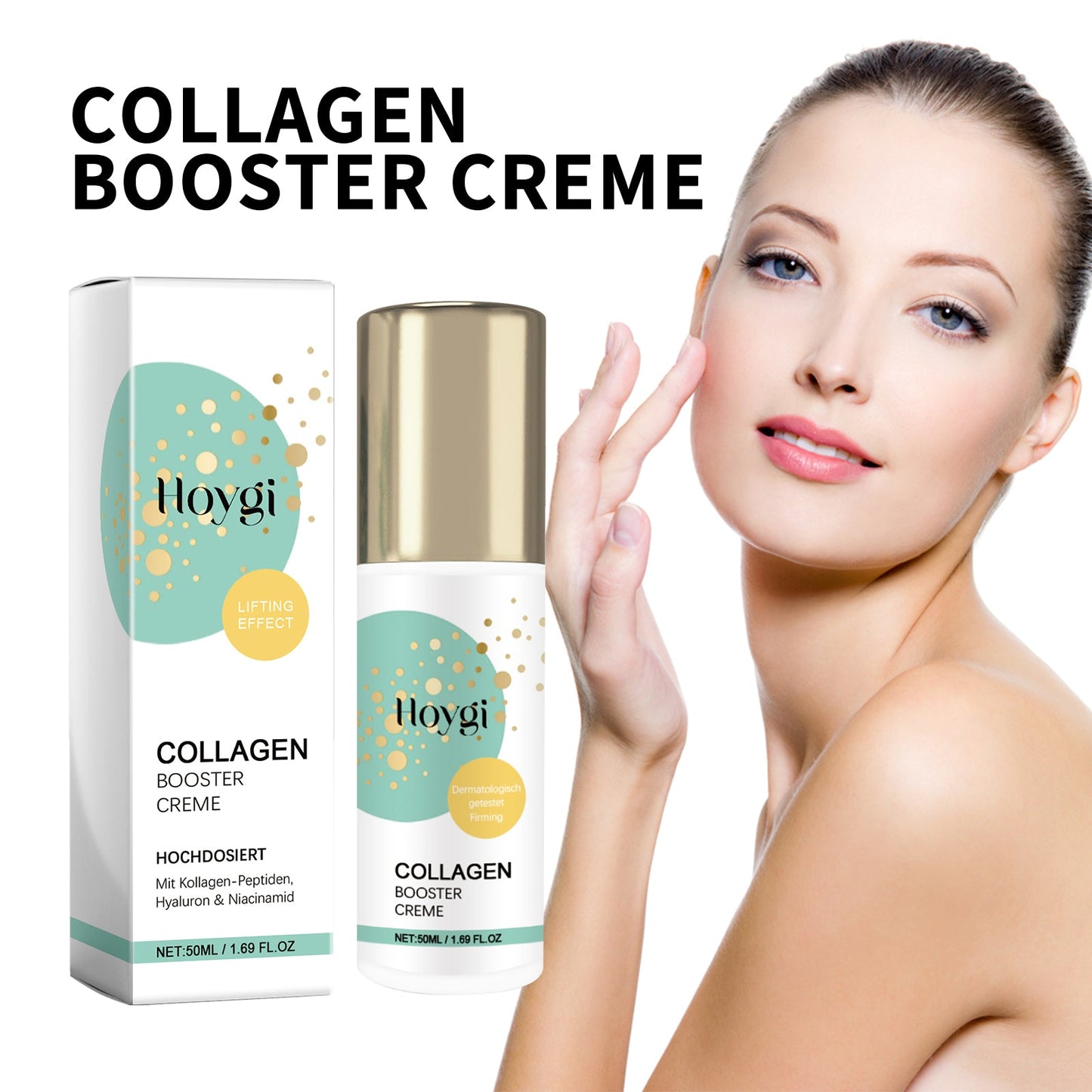 Hoygi Collagen Booster Creme, Reduce Wrinkles Repair Skin Barrier Firming Hydrating Smoothing Cream