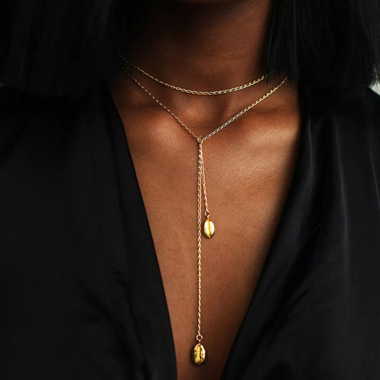 18K Gold-Plated Y-Shaped Necklace