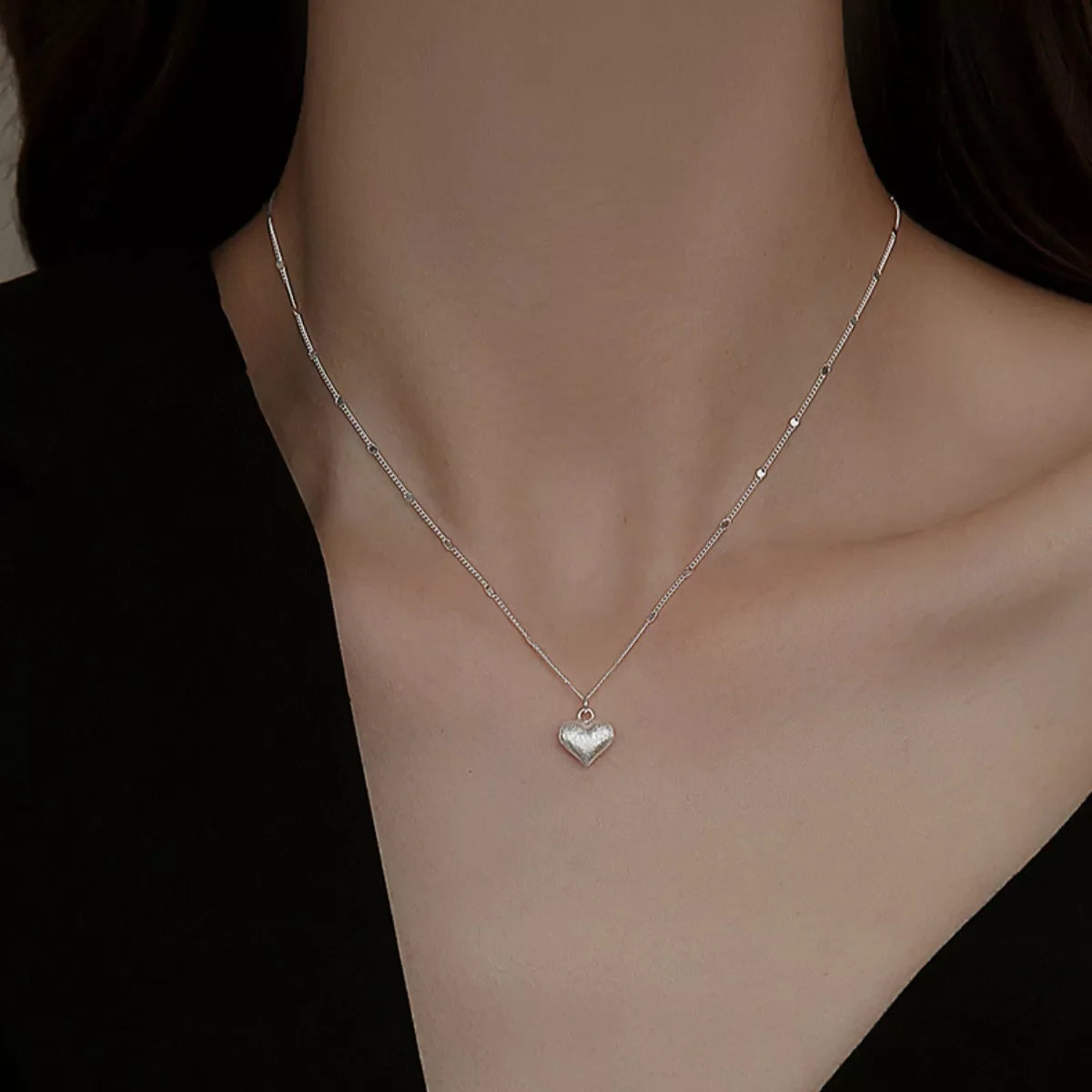 925 Sterling Silver Heart Necklace