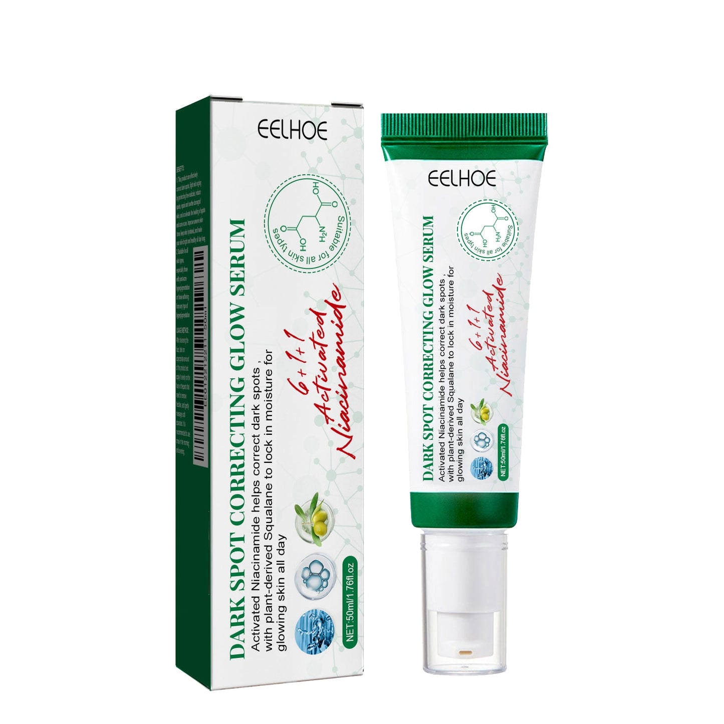 EELHOE Brightening Essence lightens spots, moisturizes facial skin, hydrates and brightens daily skin care and beauty essence