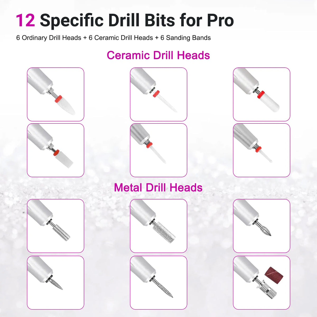 Portable Electric Nail Drill 35000RPM Nails Milling Cutter Wireless Pedicure Grinder Rechargeable Nail Drilling Machine Silver