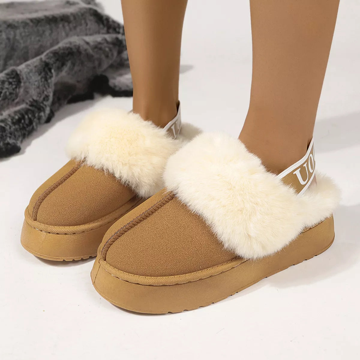 Round Toe Platform Ankle Boots