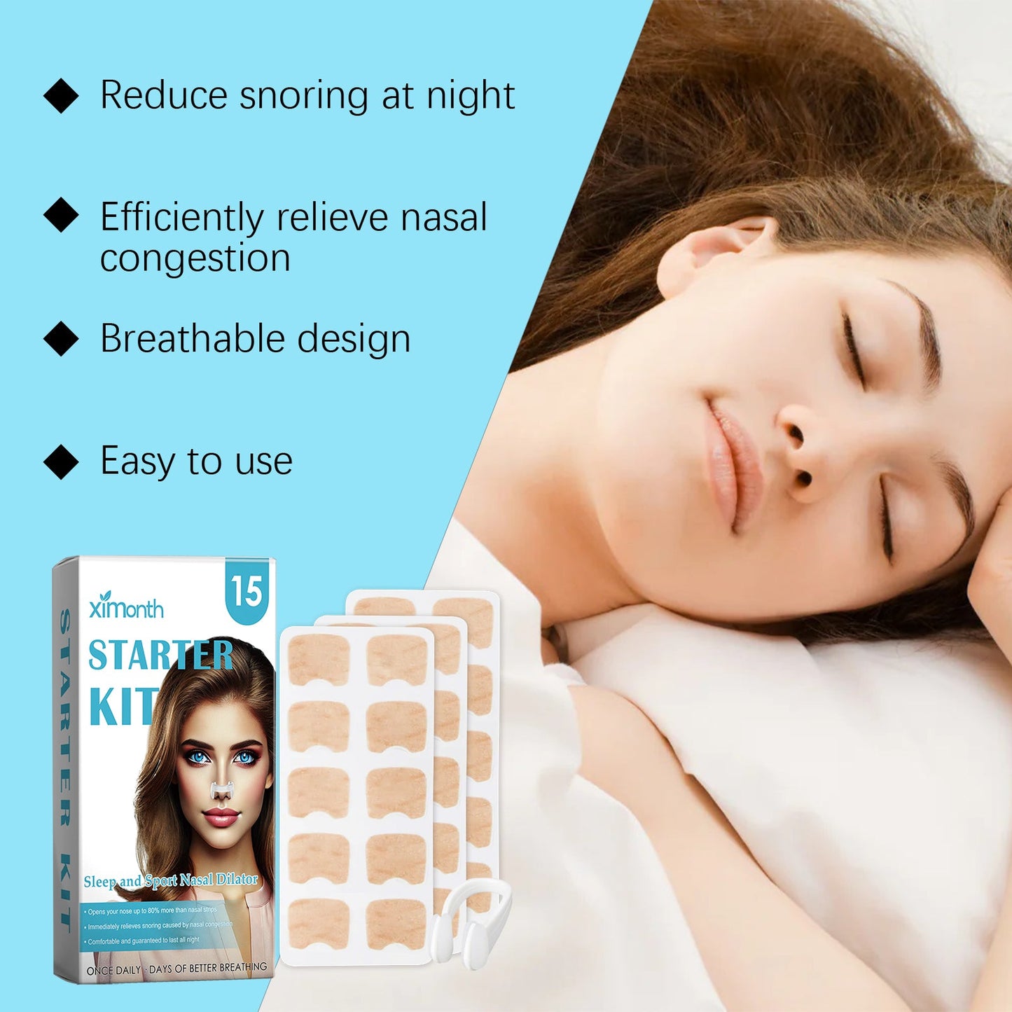 Ximonth Anti-Snoring Set Gentle Nasal Care Anti-Snoring Ventilation Sleep Care To Enhance Sleep Comfort