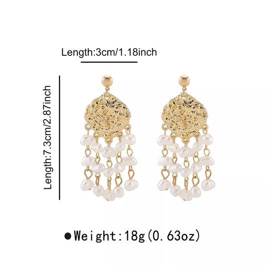 18K Gold-Plated Dangle Earrings