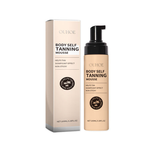 OUHOE Black Body Mousse Summer Tanning Bronzer Moisturizes And Equalizes Skin Tone With A Dark Mousse