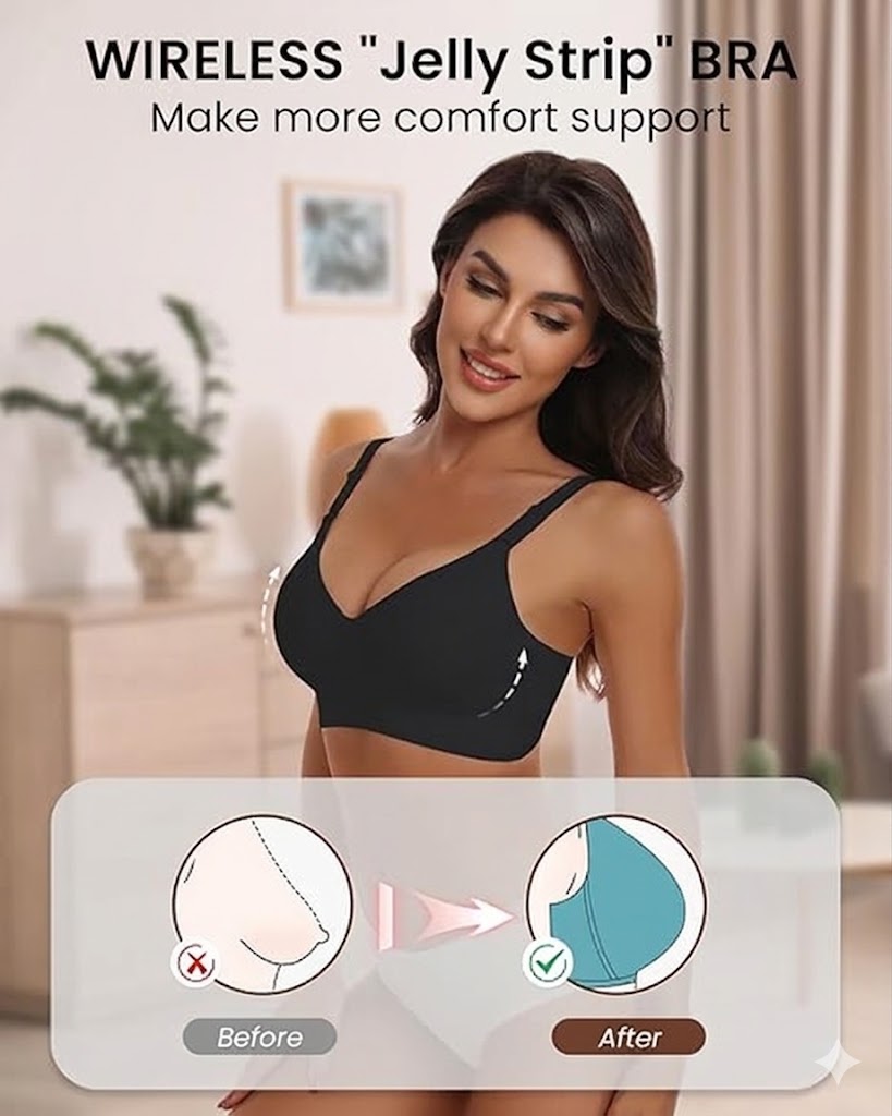 Comfortable Seamless Full Coverage Bra For Women Wireless Bras With Soft Support Regular And Plus Size