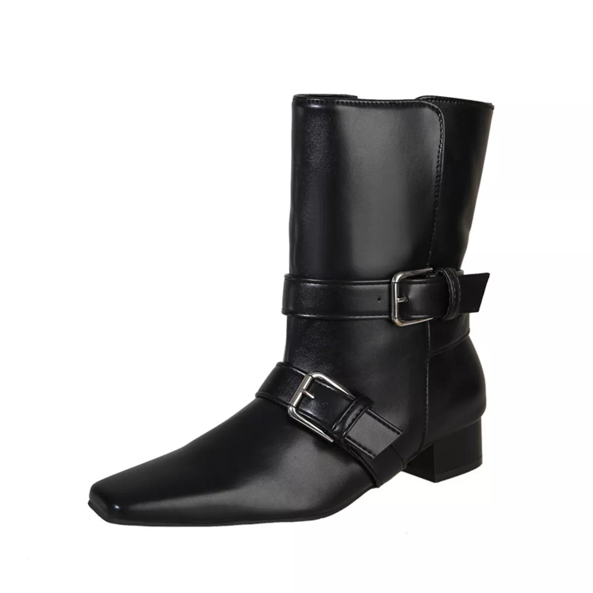 Square Toe Block Heels Boots