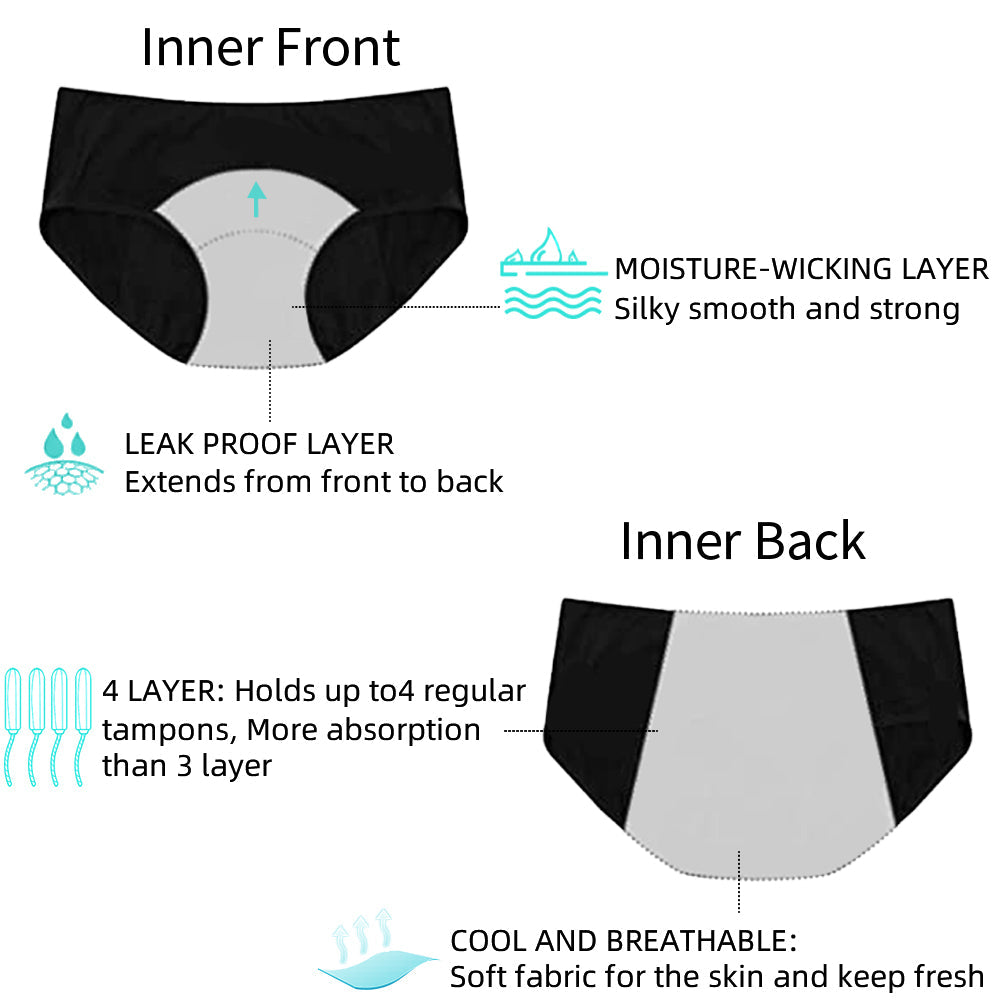 Women's Four-layer Leak-proof Non-marking Rubberized Physiological Pants