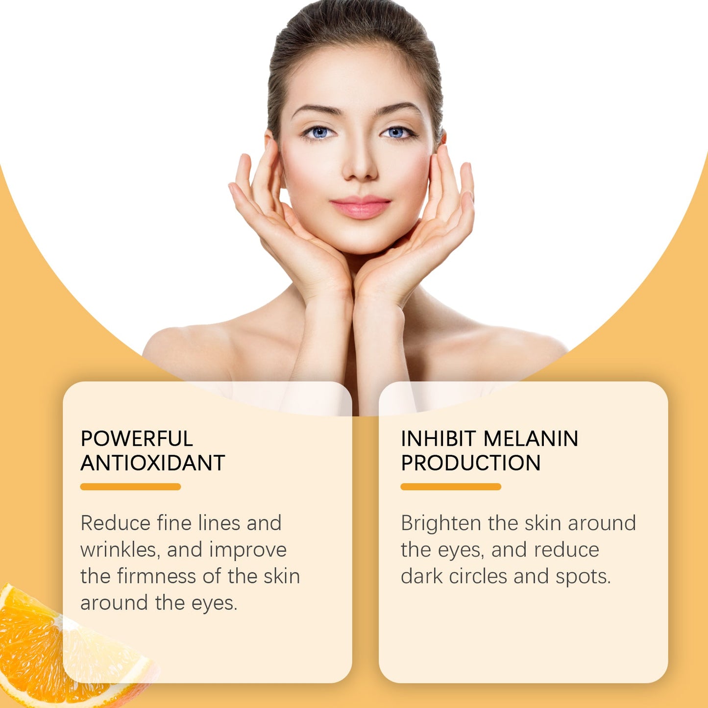 Jaysuing Vitamin C Eye Cream Nourishes And Hydrates The Skin Around The Eyes, Tender And Brightening Massage Eye Cream