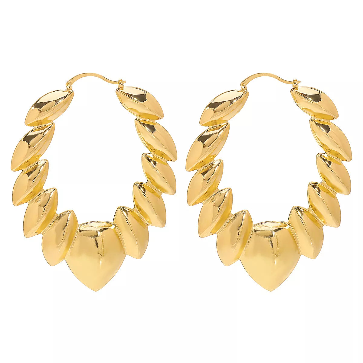 18K Gold-Plated Twisted Hoop Earrings