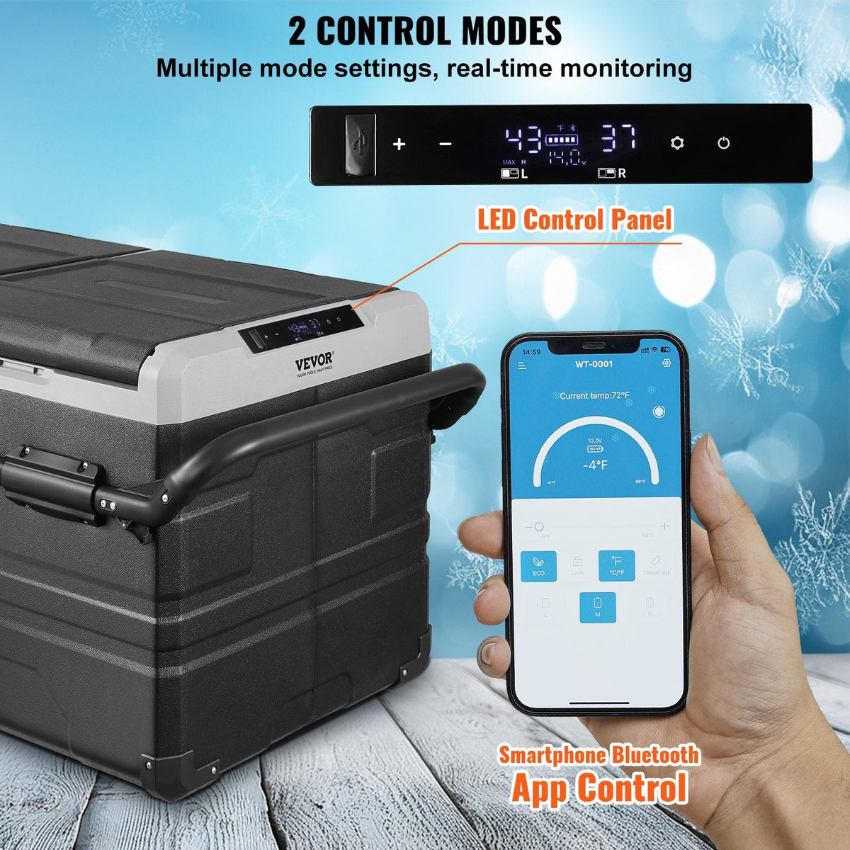 Portable Car Refrigerator Freezer Compressor 115 L Dual Zone For Car Home