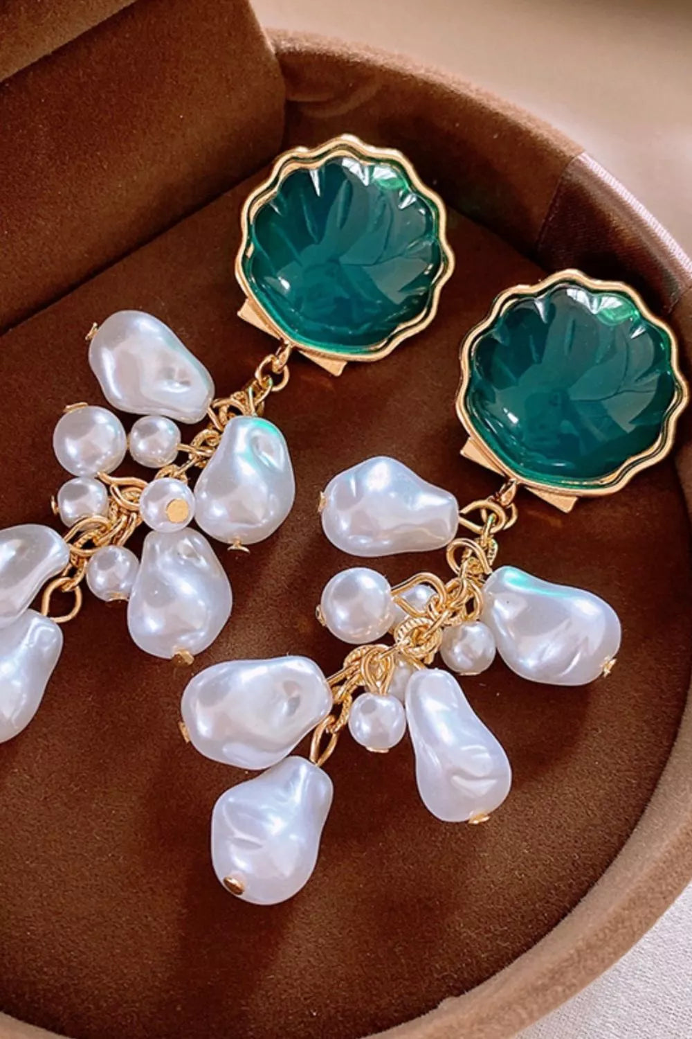 Geometric Circle Drop Earrings