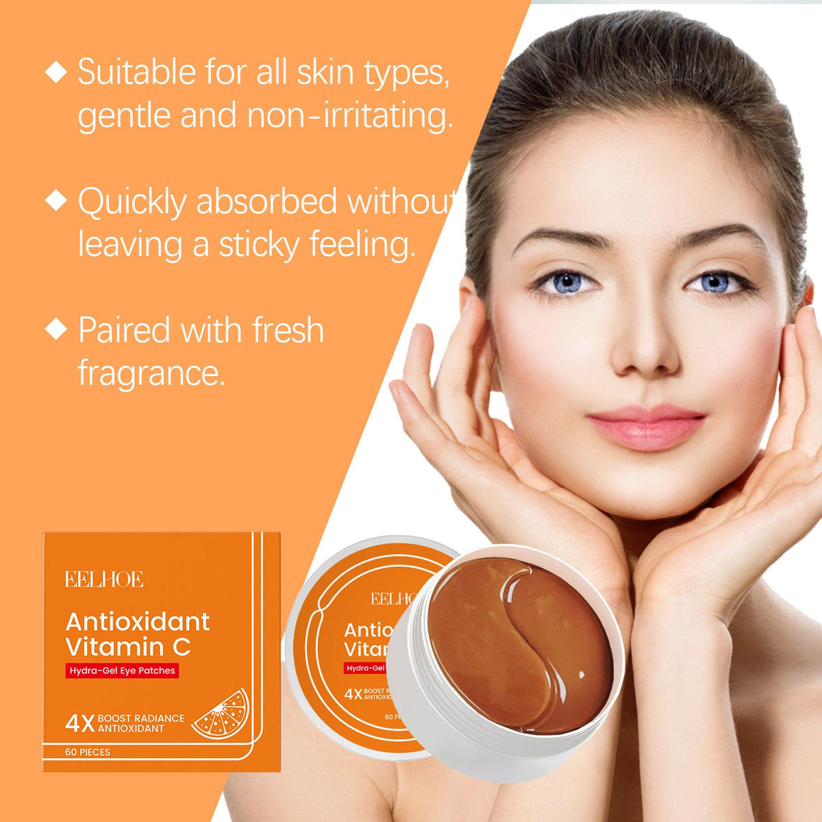 EELHOE Vitamin C Under-Eye Patch Eye Bag Care Cools And Moisturizes The Skin Around The Eyes