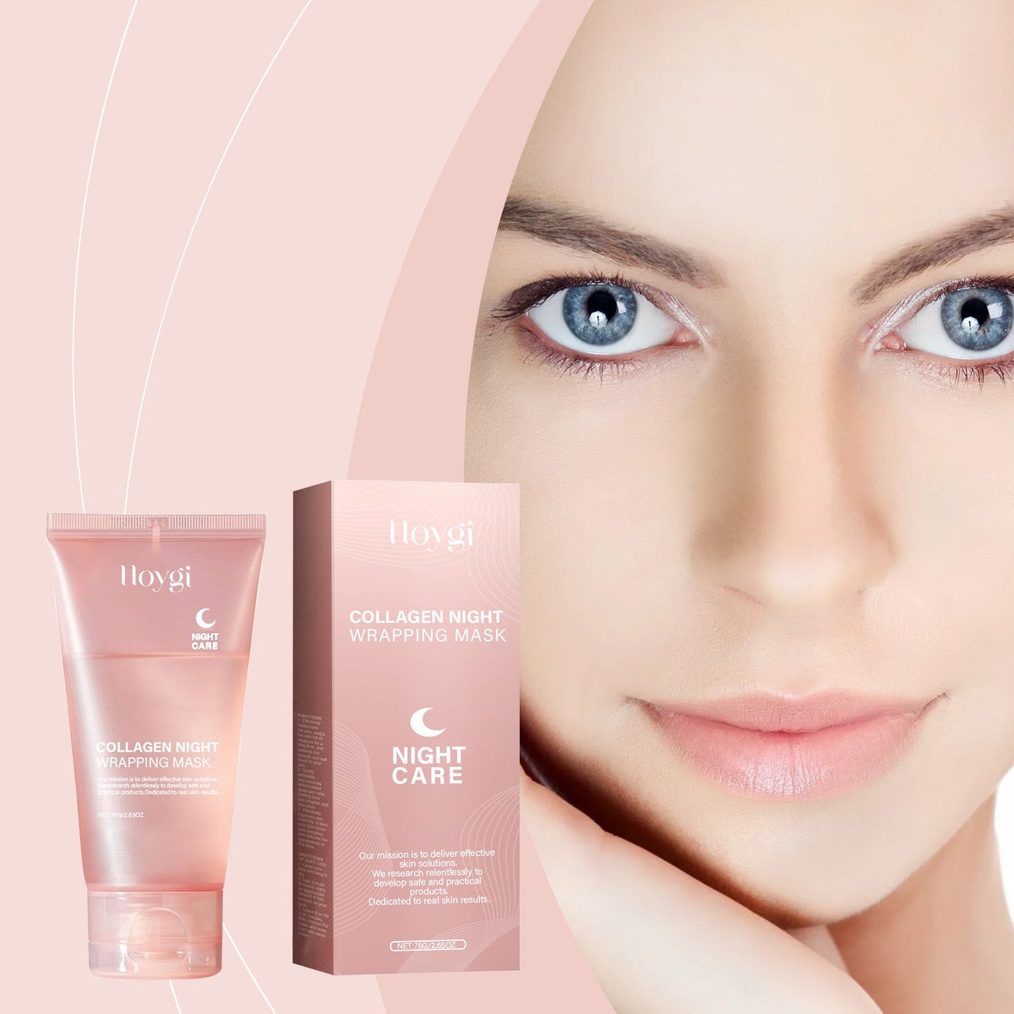 Hoygi Collagen Tear Mask, Gentle Cleansing, Exfoliating, Moisturizing, Moisturizing, Skin Care And Brightening Mask