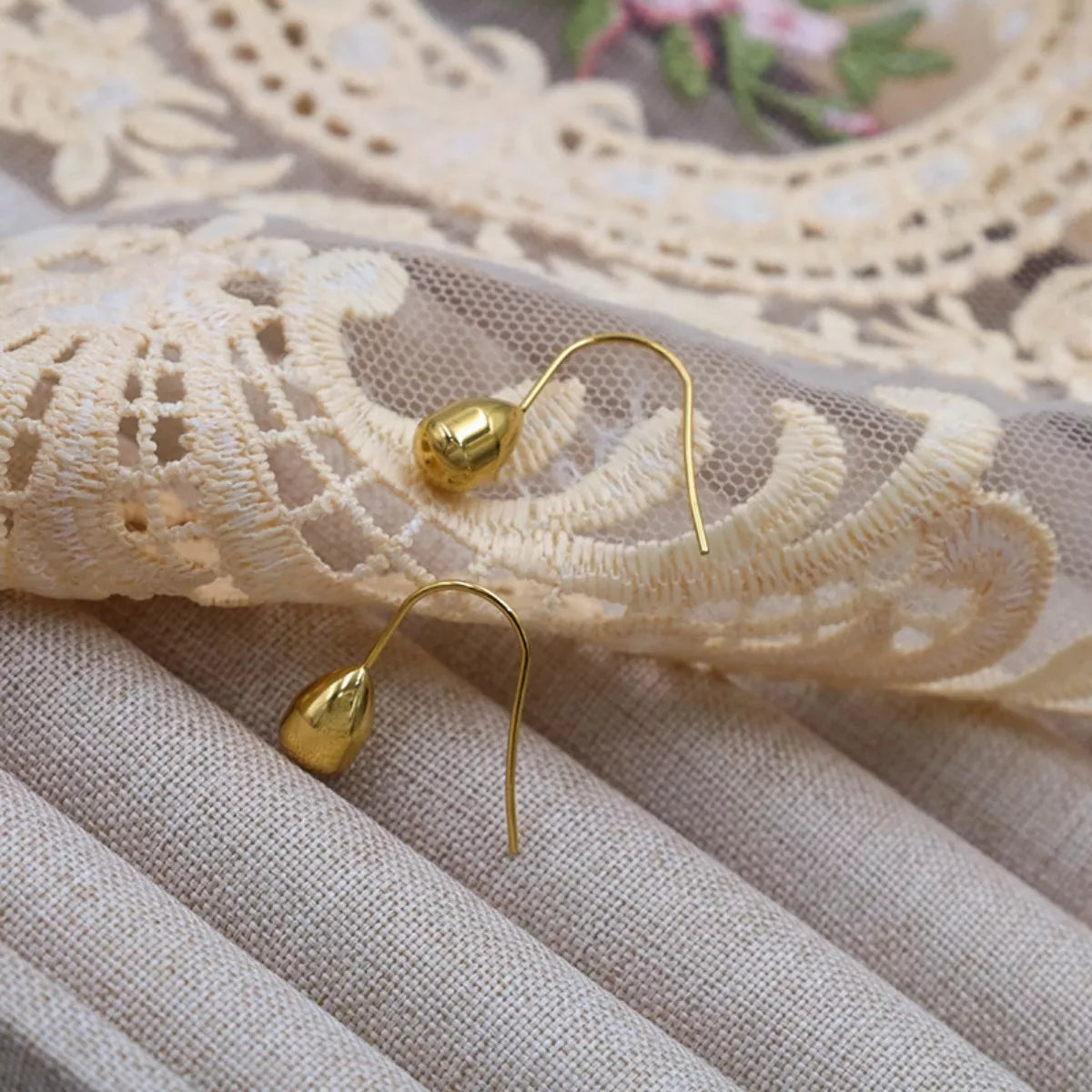 18K Gold-Plated Teardrop Earrings