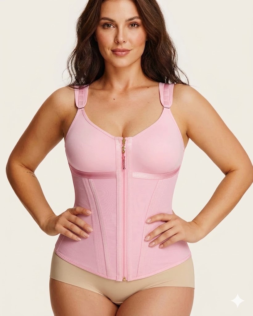 Double-Layer Tummy Control Waist Shaper Girdle With Bra